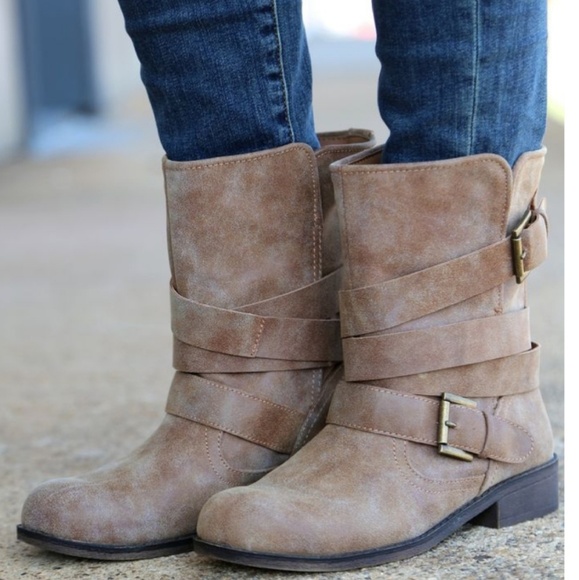 Madden Girl Shoes - MADDEN GIRL MOTO BOOTS. Size 8